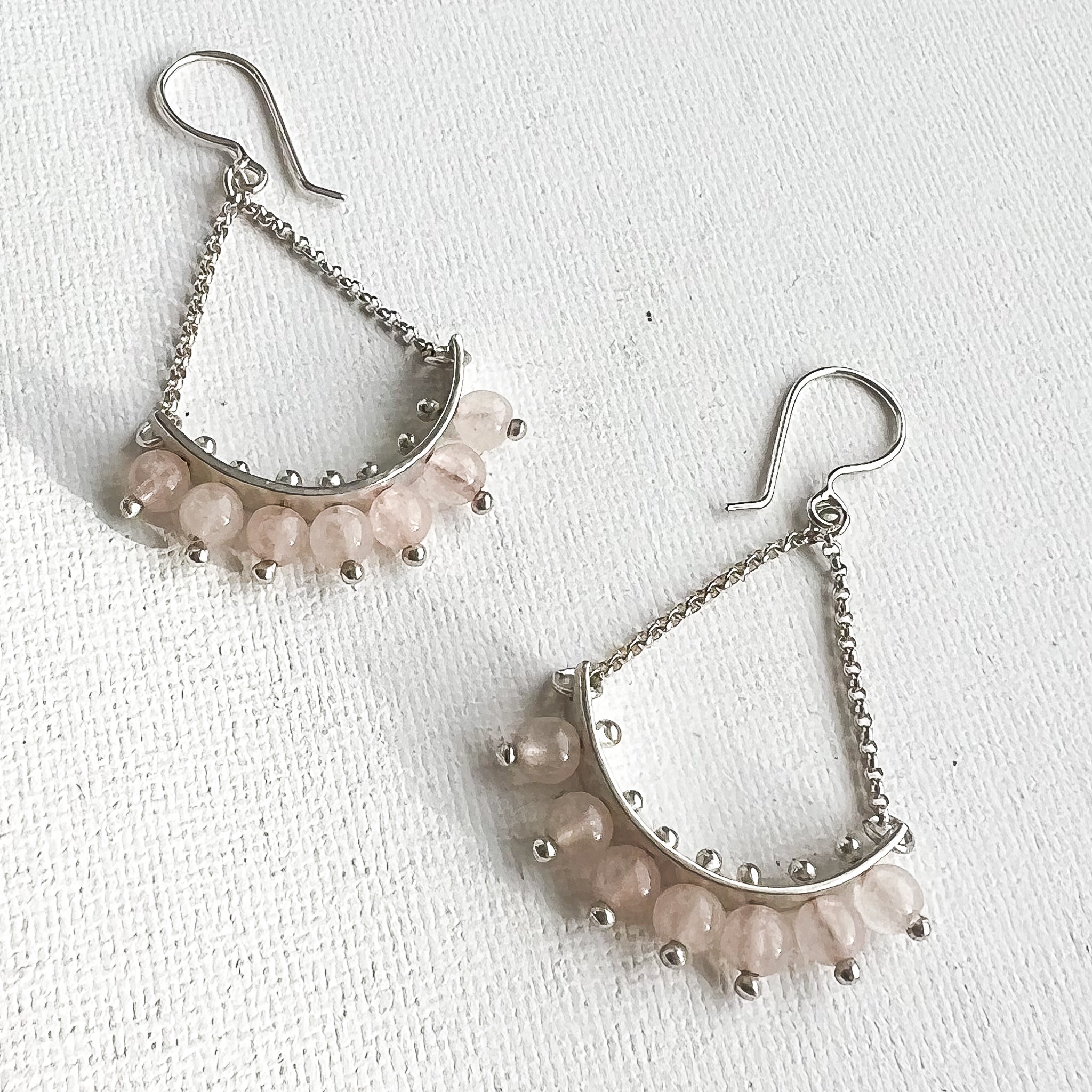 Balance - Flor Earrings - Rose Quartz