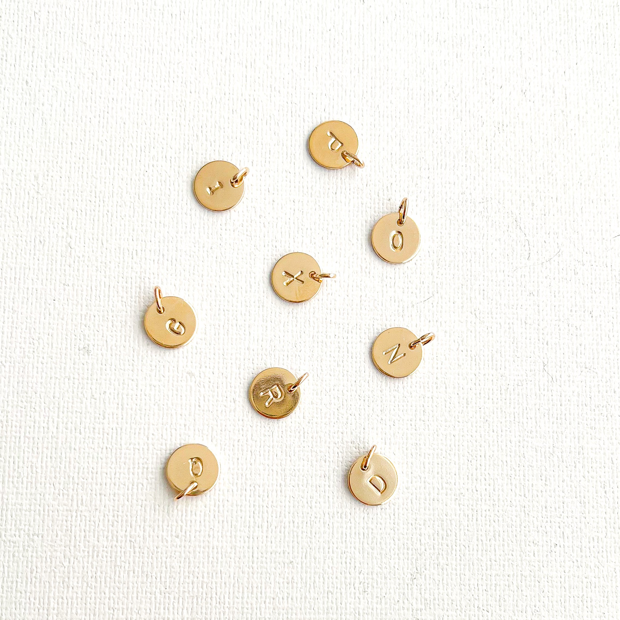 CHOOSE YOUR LETTER CHARMS - 14k Gold Filled