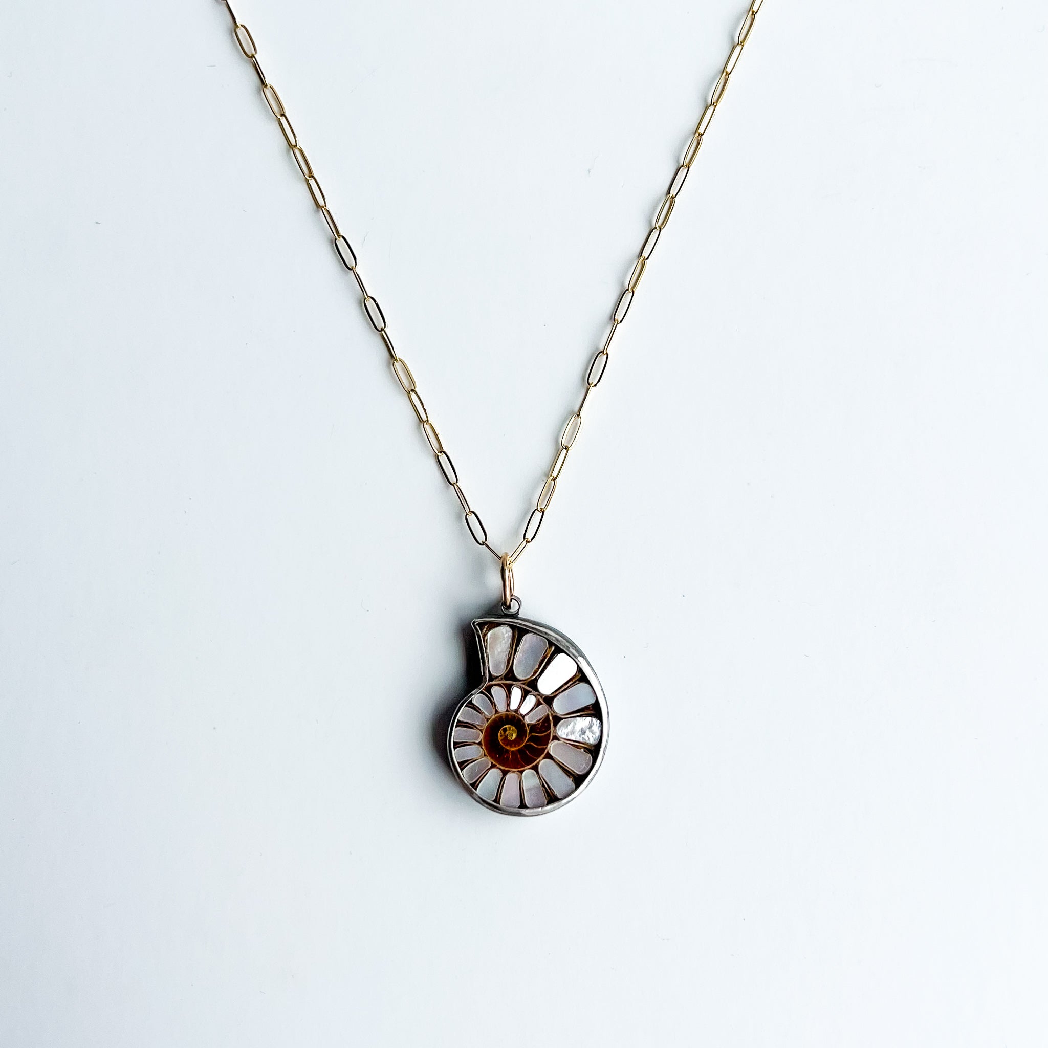 OOAK - Ammonite Necklace . 1