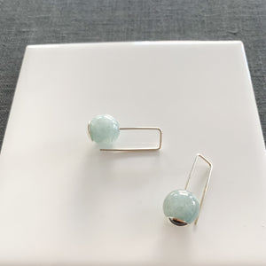 Balance Aquamarine  CLICK TO CHOOSE (short or long) (Gold filled 14k or Sterling)