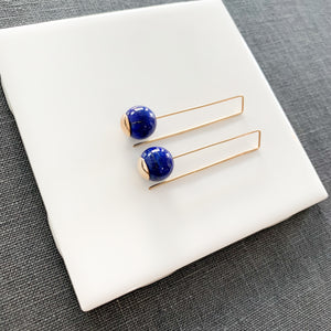 Balance Lapis Lazuli  CLICK TO CHOOSE (short or long) (Gold filled 14k or Sterling)