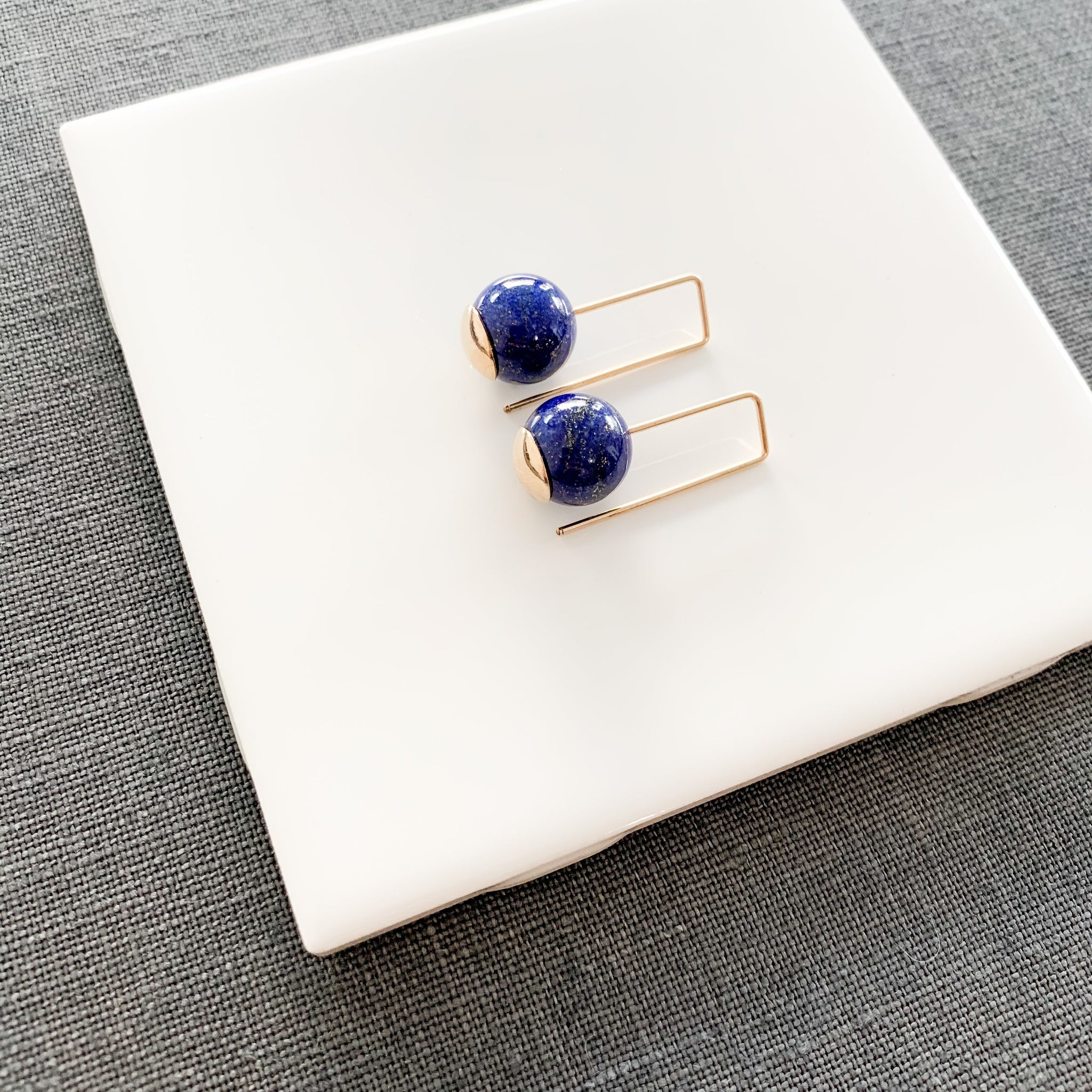 Balance Lapis Lazuli  CLICK TO CHOOSE (short or long) (Gold filled 14k or Sterling)