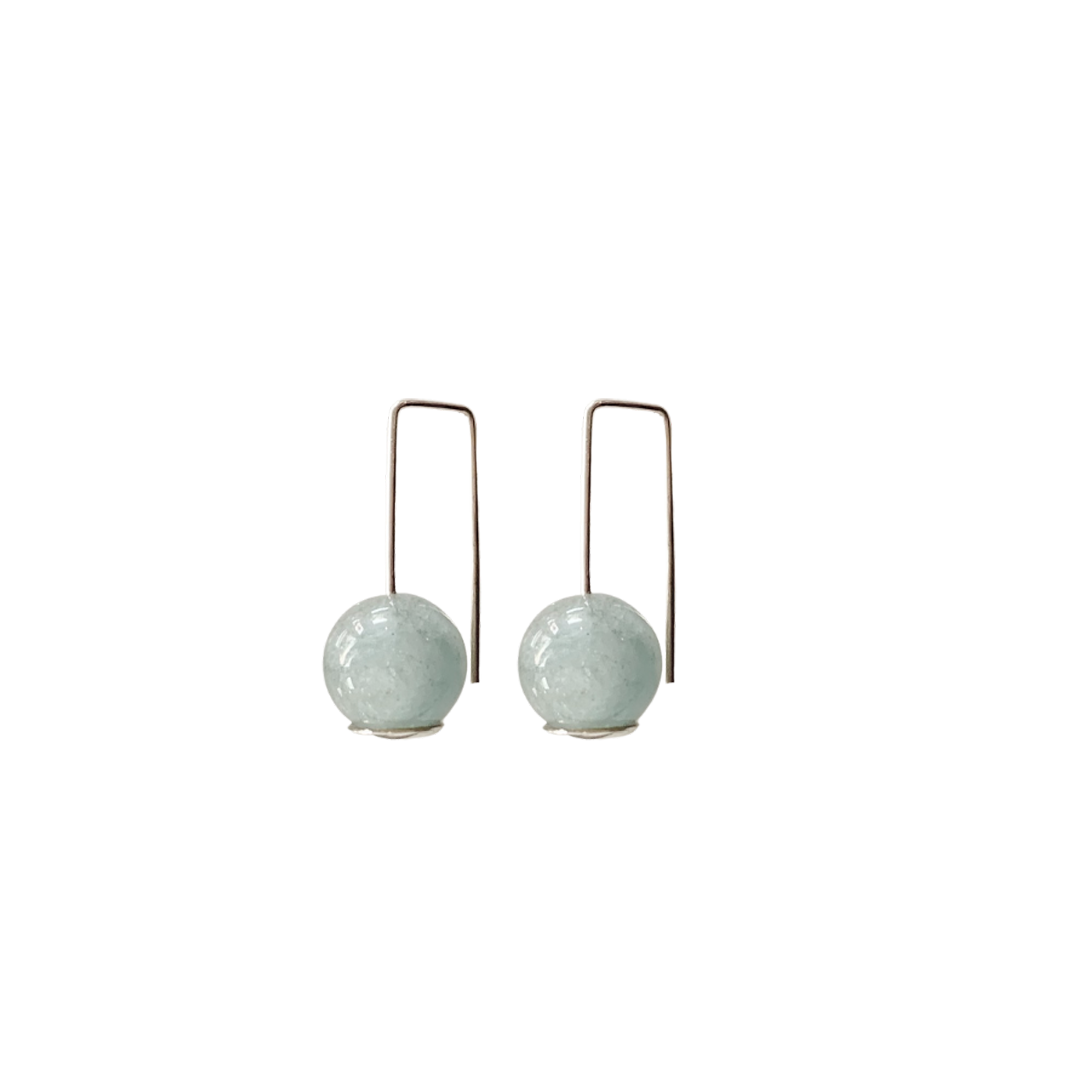 Balance Aquamarine  CLICK TO CHOOSE (short or long) (Gold filled 14k or Sterling)