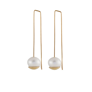 Balance Pearl White -  CLICK TO CHOOSE (short or long) (Gold filled 14k or Sterling)